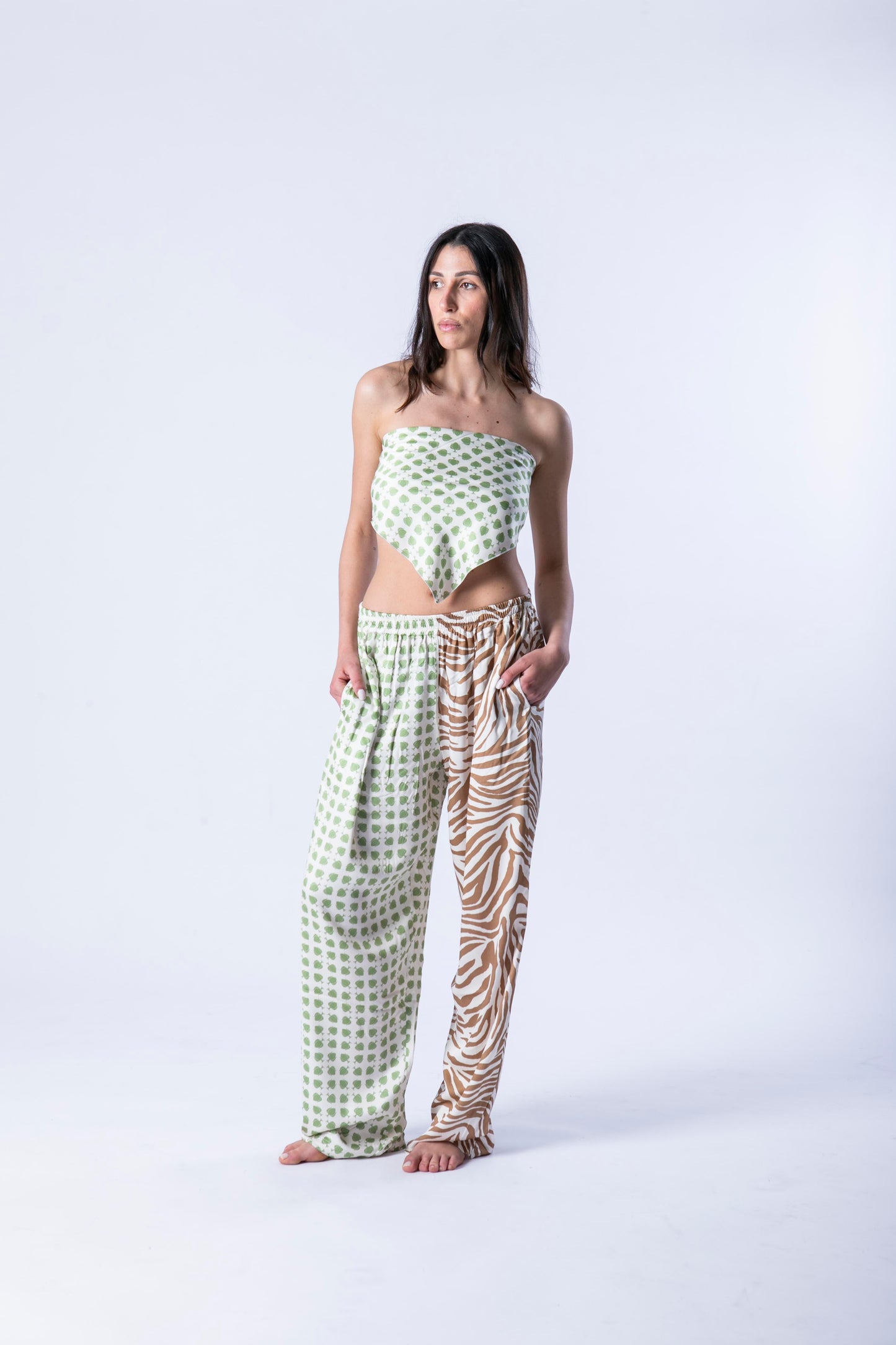Radici Animale women's set with scarf top