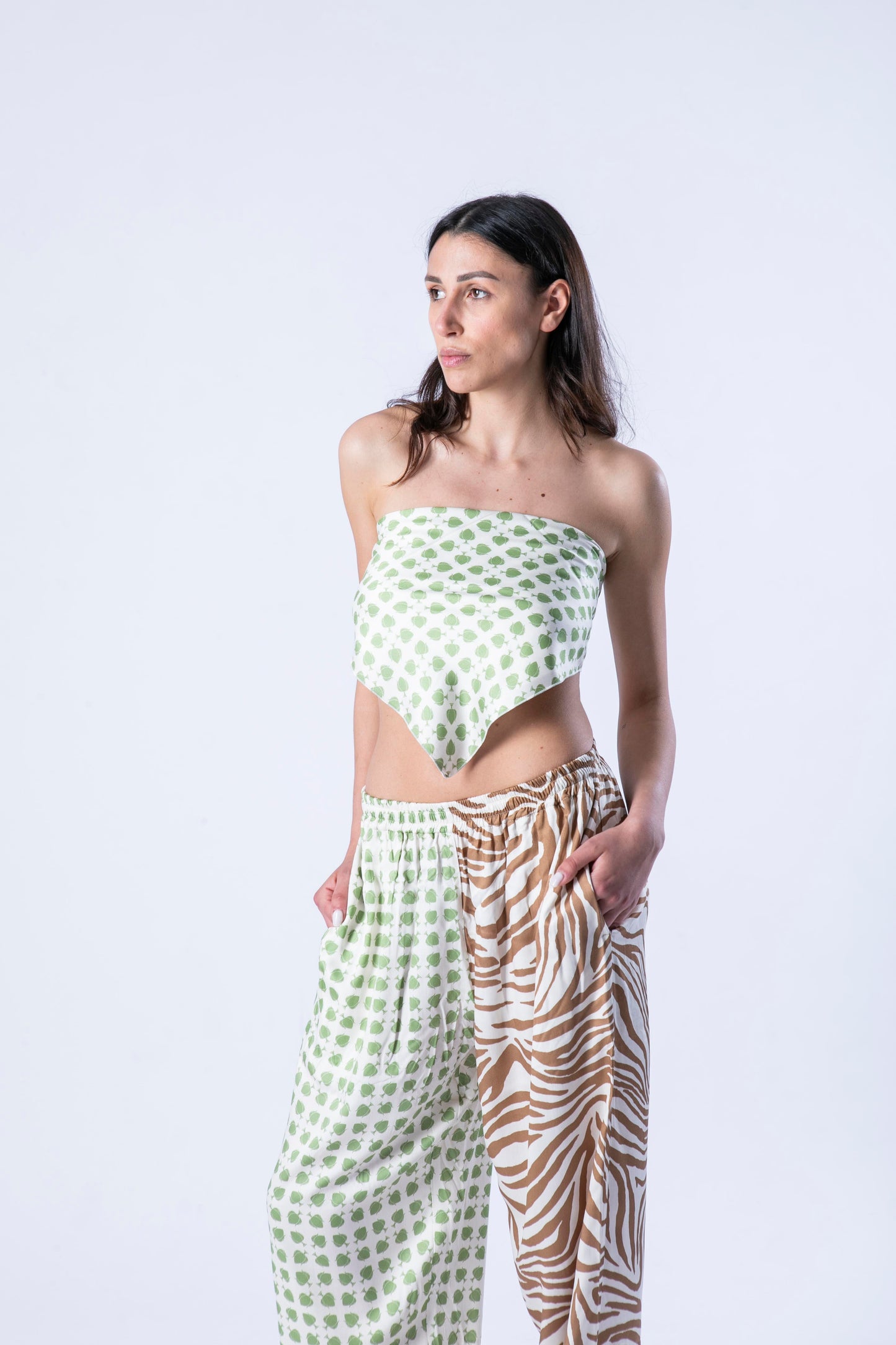 Radici Animale women's set with scarf top