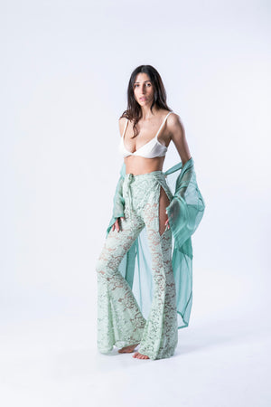 Seafoam Lace Pants